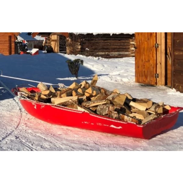 Hs-x sled hd rød komplett med drag og kobling for atv overligger etter kampanje